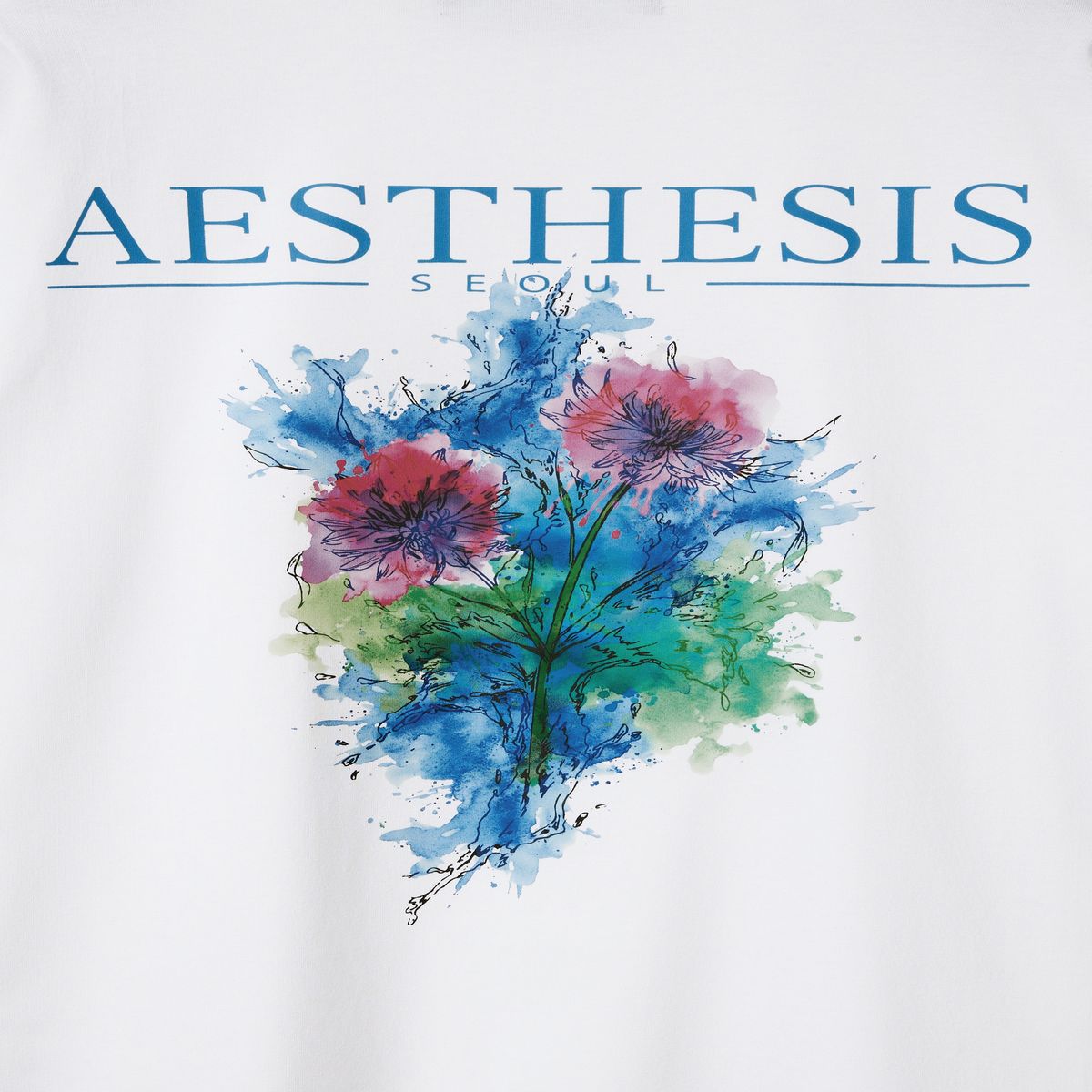 에스터시스(AESTHESIS) 에스터시스 수레국화 여름 반팔 스트릿 티셔츠