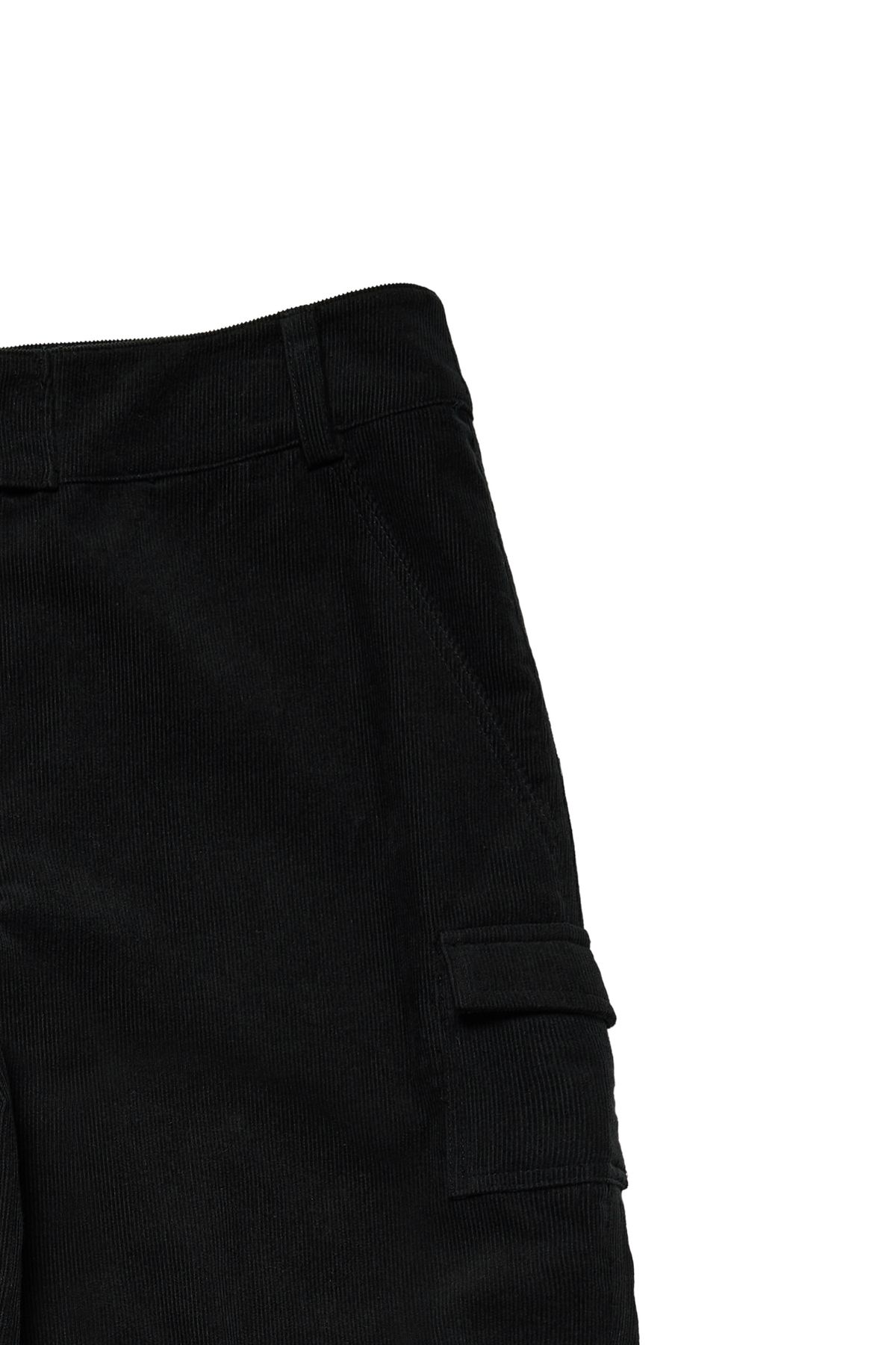 다이닛(DEINET) DEINET CORDUROY UTILITY CARGO PANTS IN BLACK