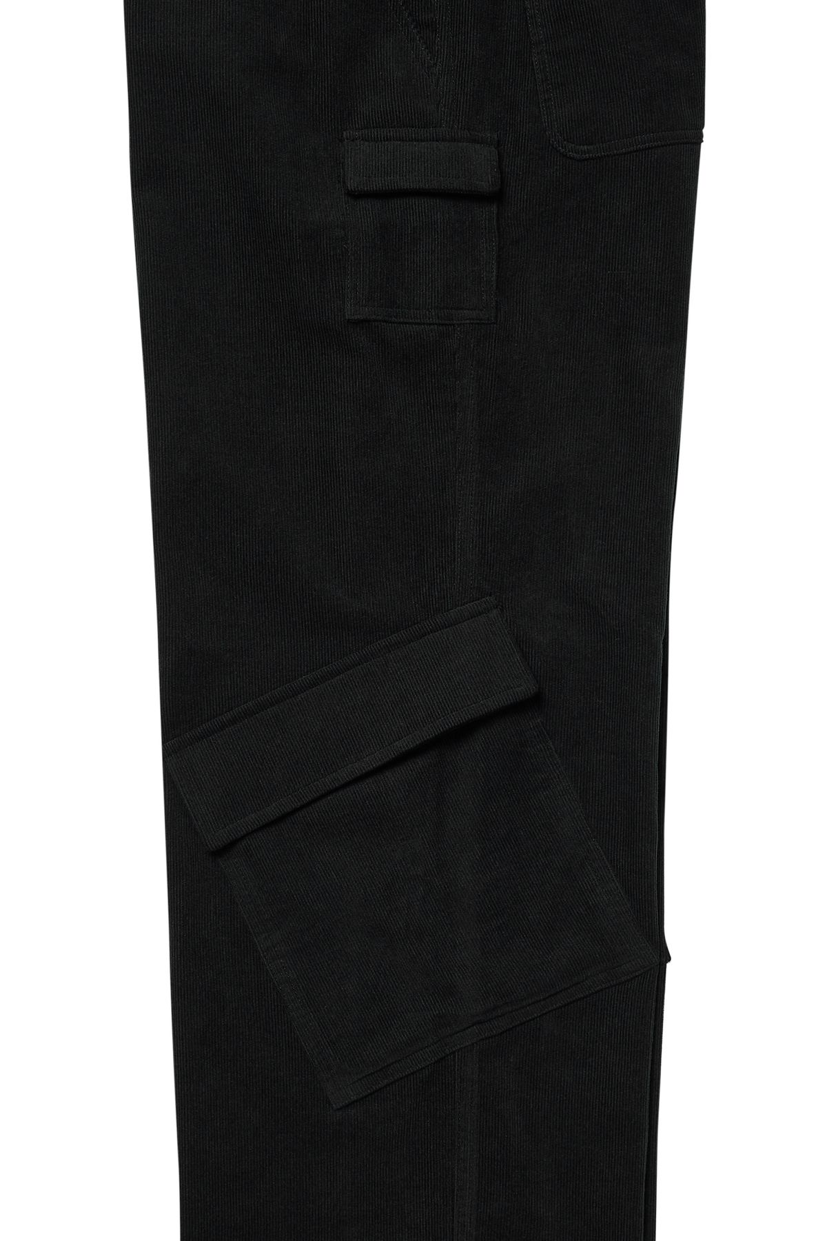 다이닛(DEINET) DEINET CORDUROY UTILITY CARGO PANTS IN BLACK