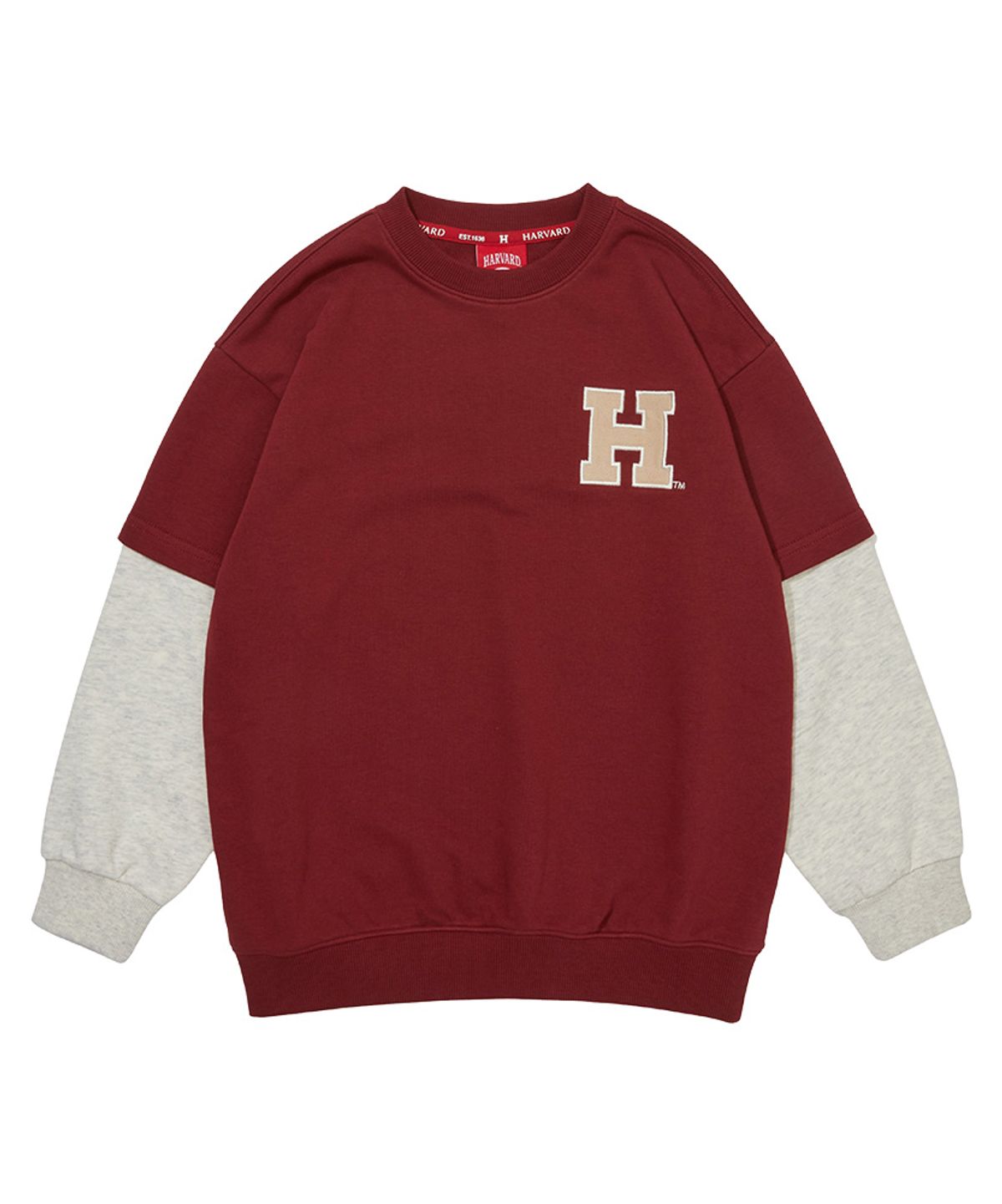 하버드 키즈(HARVARD KIDS) 데일리 소매 포인트 맨투맨 B5F003