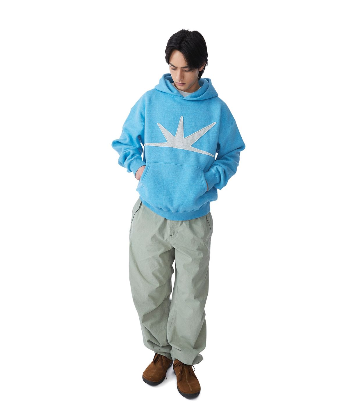 썬러브투어(SUNLOVETOUR) Daybreak Brushed Hoodie Heather Blue