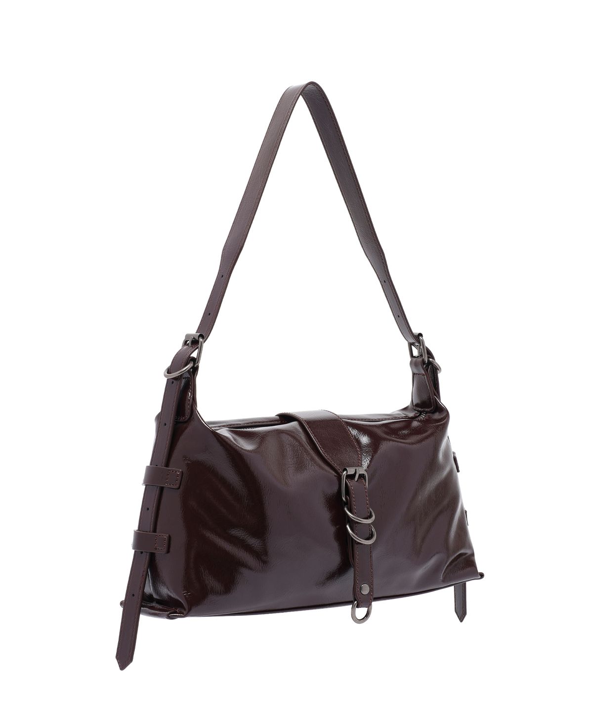 페이헤이(FEIHEI) Mini Wave Belted Bag (Brown)