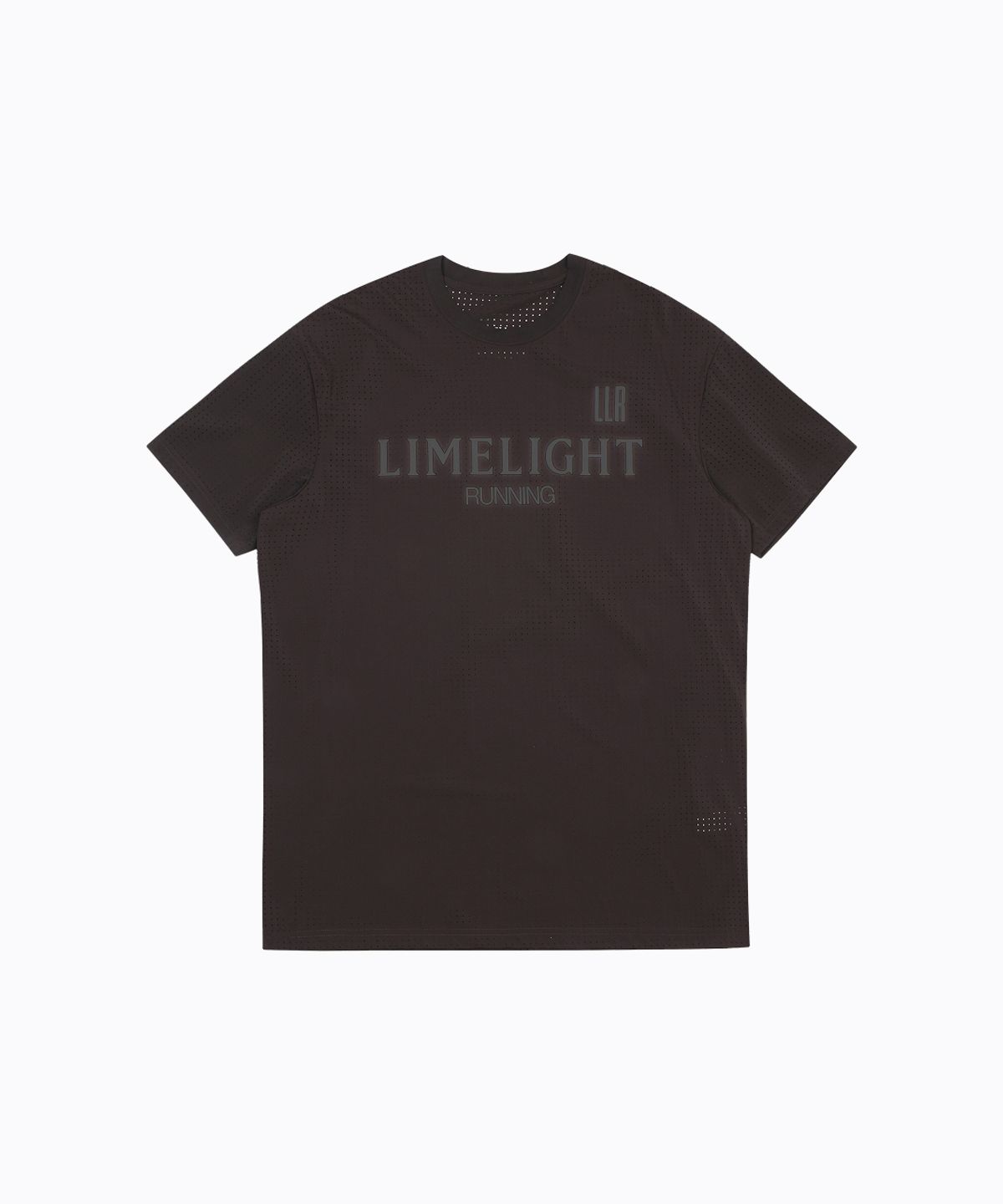 라임라잇 어패럴(LIMELIGHT APPAREL) 애슬릿 로고 러닝 티셔츠 (브라운/그레이)