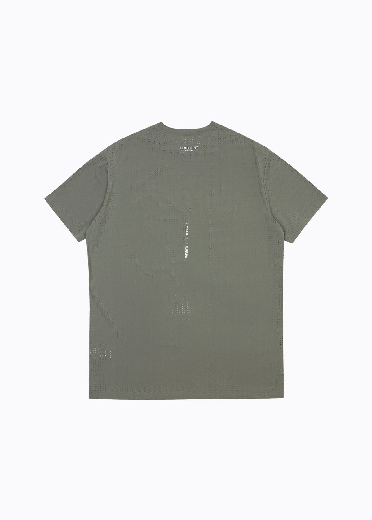 라임라잇 어패럴(LIMELIGHT APPAREL) 애슬릿 로고 러닝 티셔츠 (세이지/화이트)