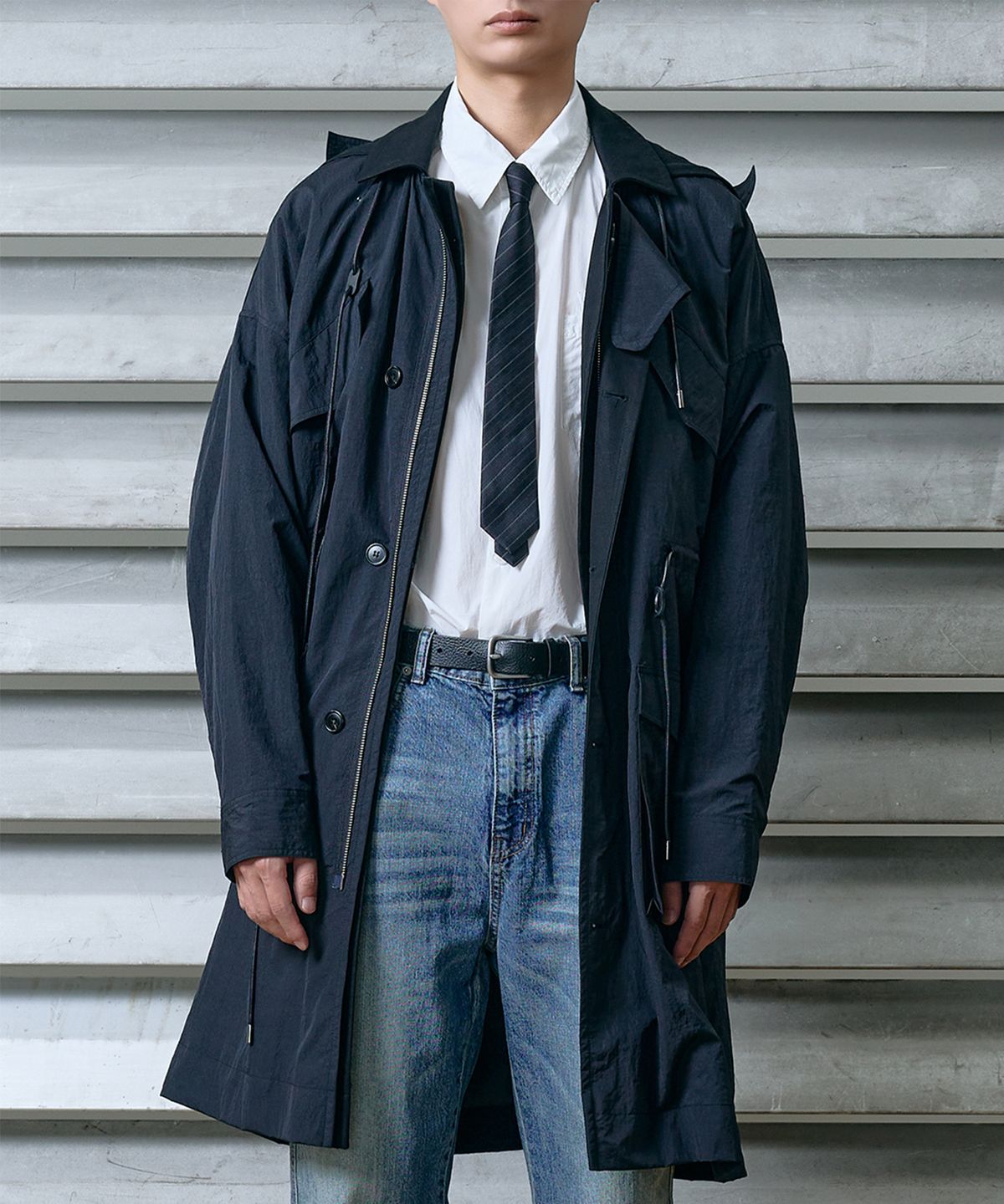 웨스켄(WESKEN) LAYERED FIELD PARKA (BLACK)