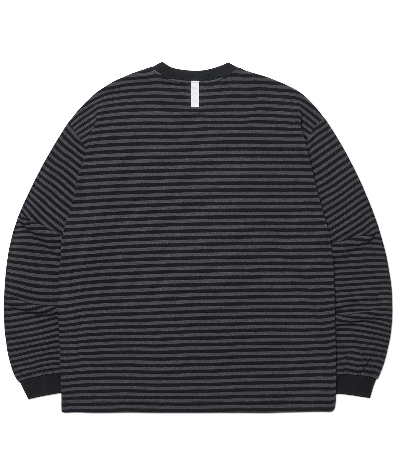 MUSINSA | NOMANUAL NM BORDER LONG SLEEVE TEE - BLACK