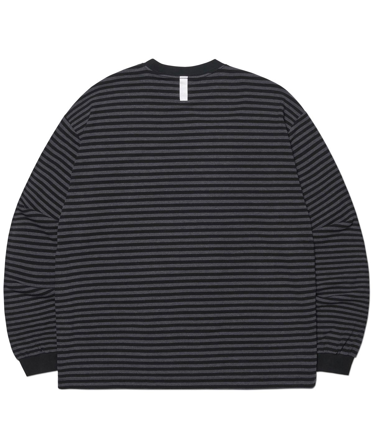 노매뉴얼(NOMANUAL) NM BORDER LONG SLEEVE TEE - BLACK