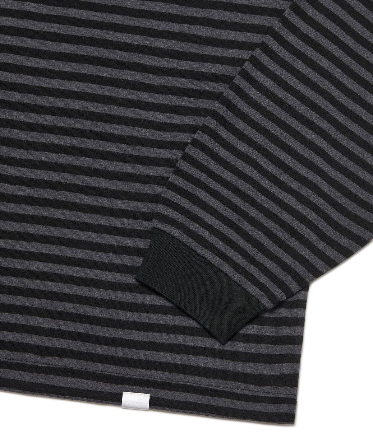 노매뉴얼(NOMANUAL) NM BORDER LONG SLEEVE TEE - BLACK