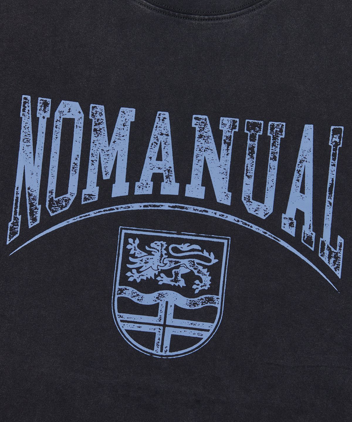 노매뉴얼(NOMANUAL) EMBLEM LONG SLEEVE TEE - WASHED BLACK