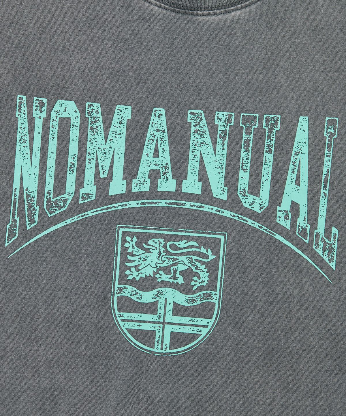 노매뉴얼(NOMANUAL) EMBLEM LONG SLEEVE TEE - WASHED GRAY