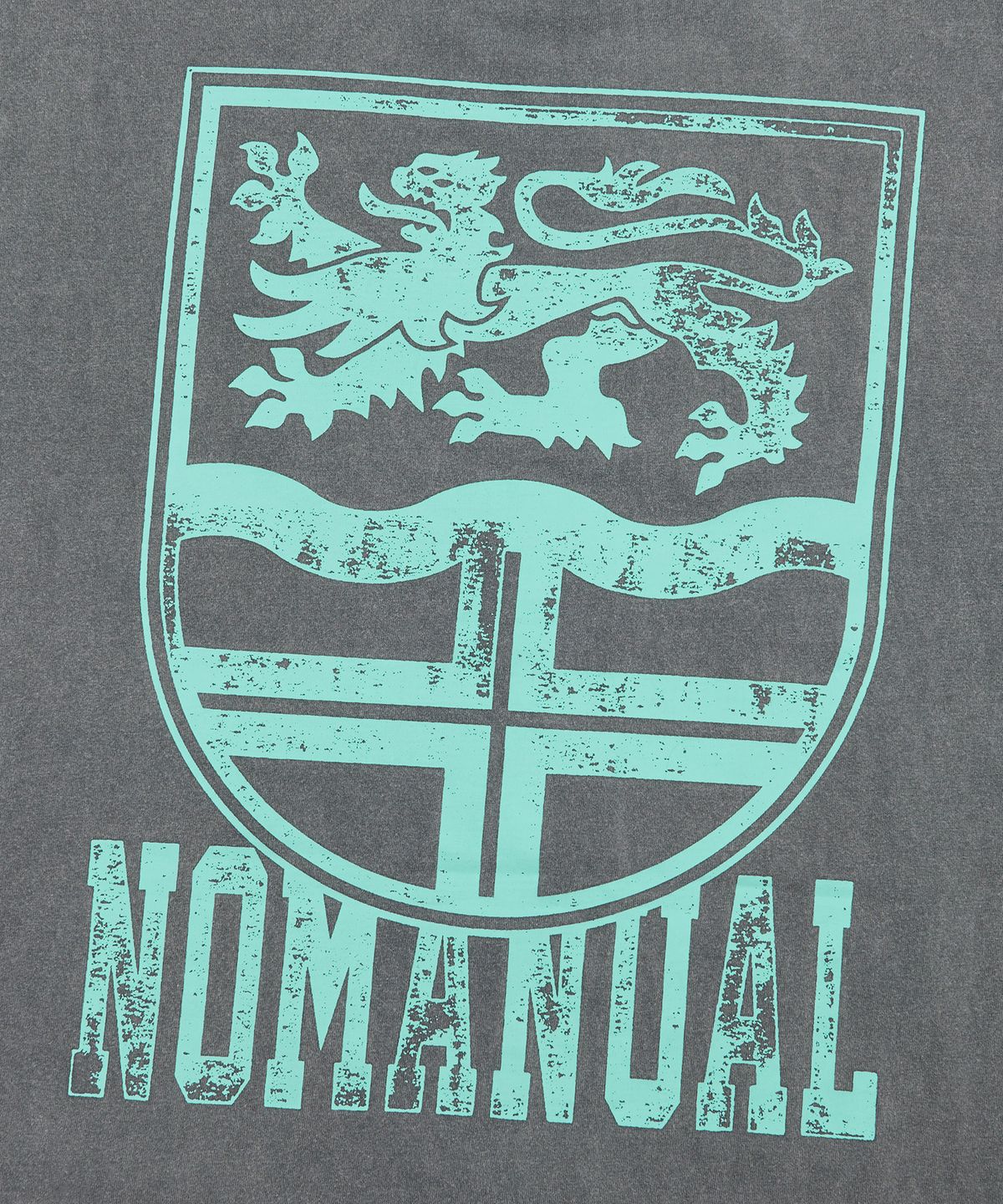 노매뉴얼(NOMANUAL) EMBLEM LONG SLEEVE TEE - WASHED GRAY