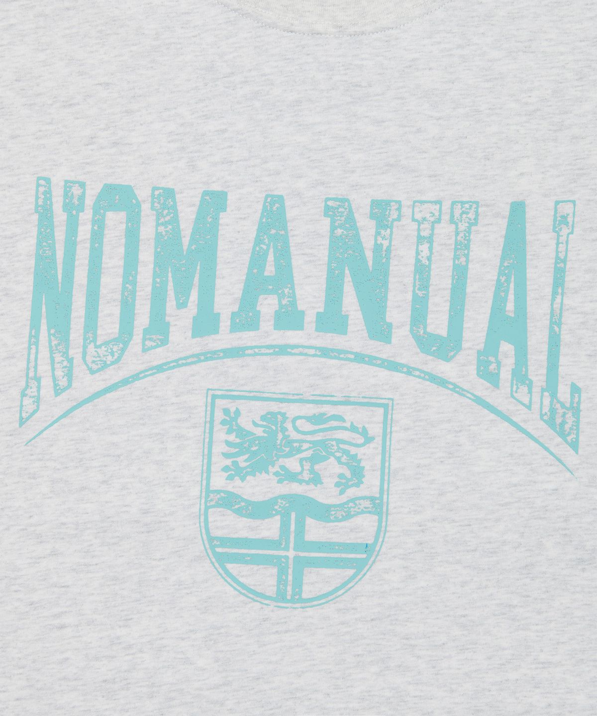 노매뉴얼(NOMANUAL) EMBLEM LONG SLEEVE TEE - WHITE MELANGE