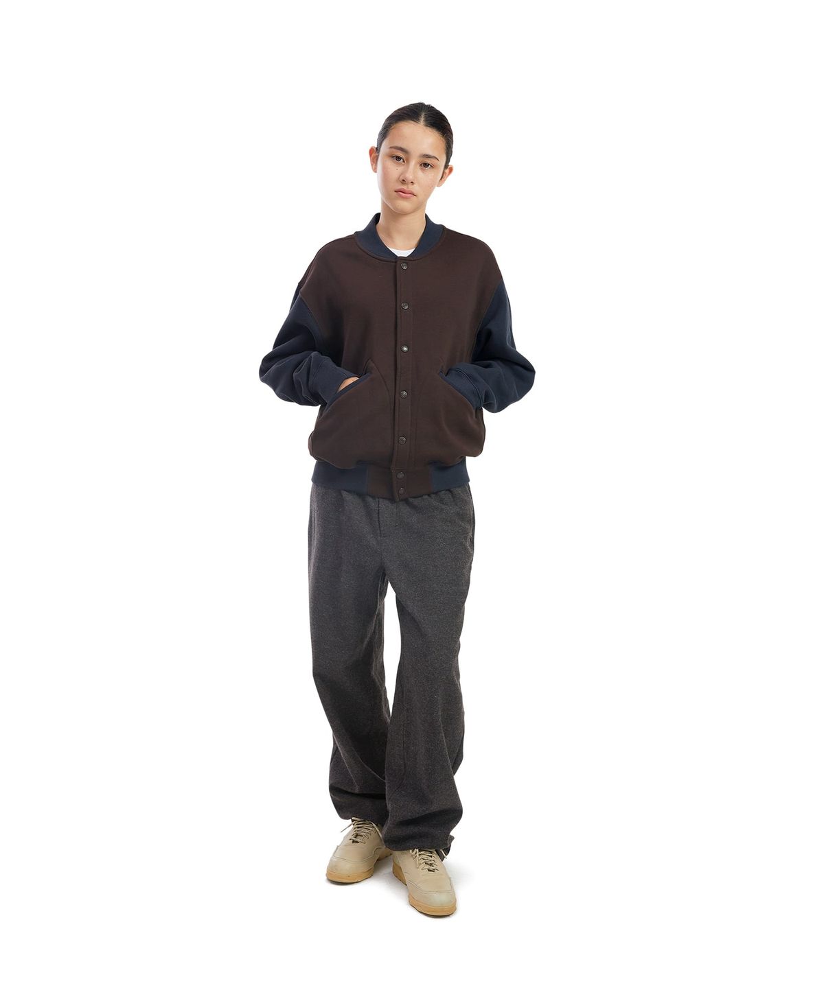 썬러브투어(SUNLOVETOUR) Bench Sweat Jacket Brown