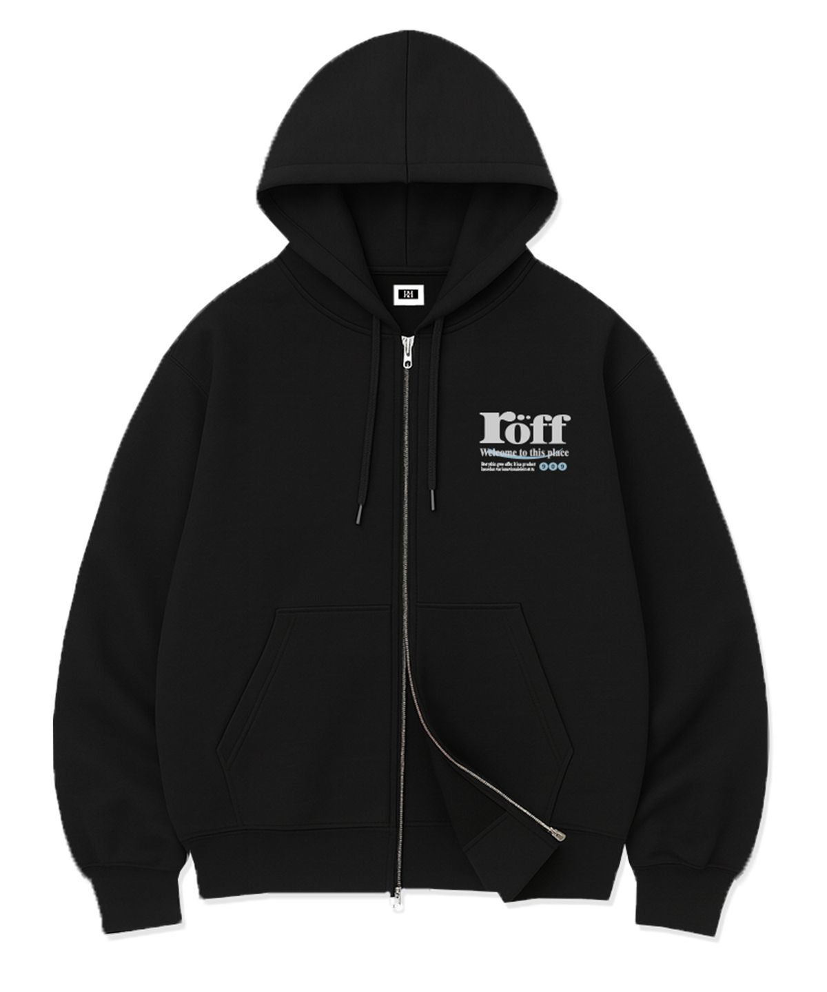 랜덤오프(RANDOMOFF) RÖFF TYPE PLAY SPACE MINI OVER FIT 2-WAY ZIP-UP (4color)