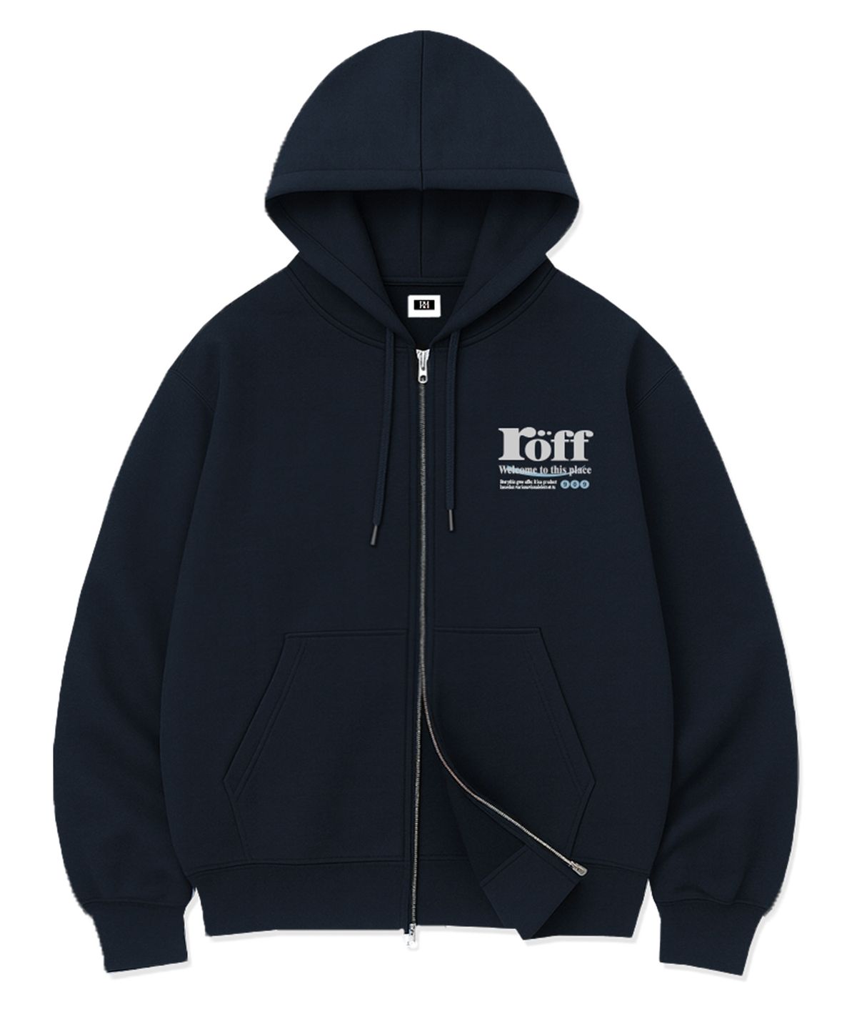 랜덤오프(RANDOMOFF) RÖFF TYPE PLAY SPACE MINI OVER FIT 2-WAY ZIP-UP (4color)