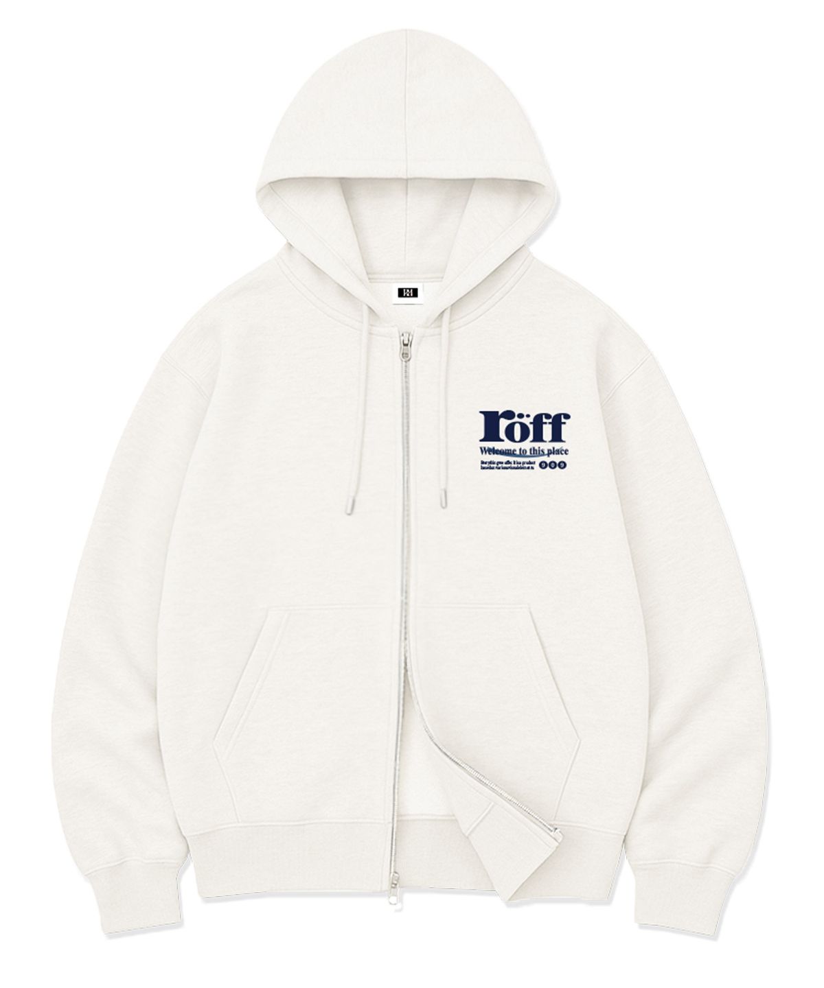 랜덤오프(RANDOMOFF) RÖFF TYPE PLAY SPACE MINI OVER FIT 2-WAY ZIP-UP (4color)