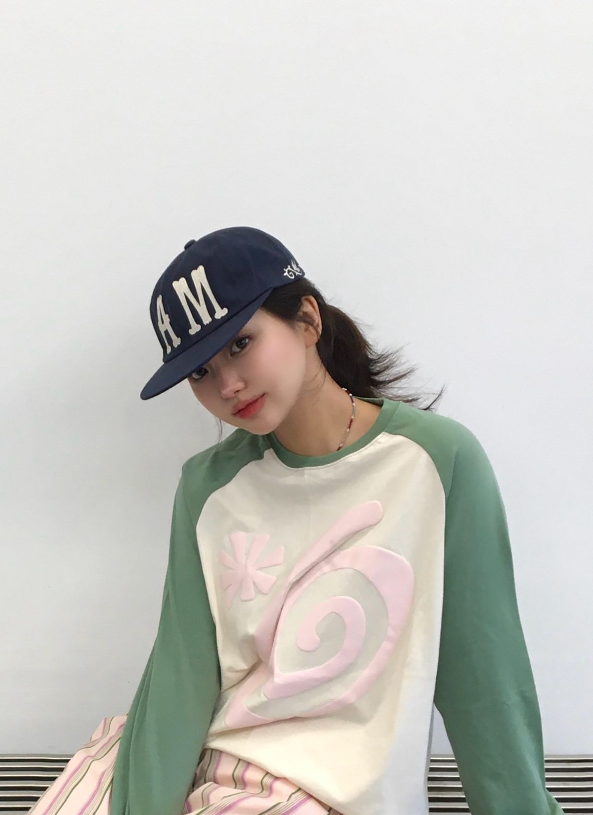 아모우(AMOU) A.M 5Pannel Cap NAVY