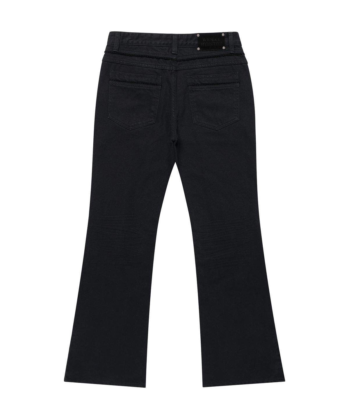 웨슬리 휴스턴(WESLEYHYUSTON) Western tape detail boots cut denim pants black