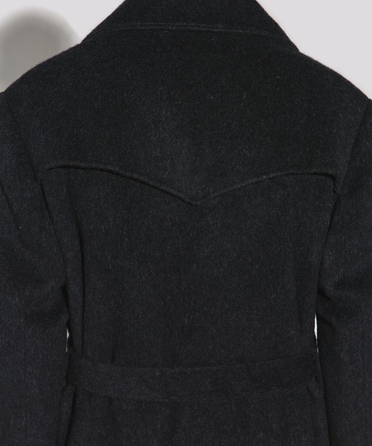 웨슬리 휴스턴(WESLEYHYUSTON) Rio handmade wool notched half double coat black