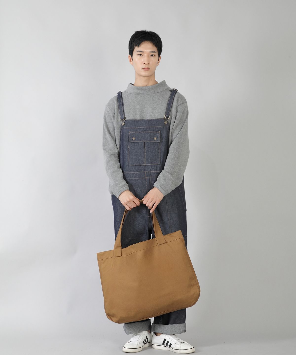 세인트크루(SAINTCREW) 라운드 볼륨 무지 에코백 RVS-147 카멜
