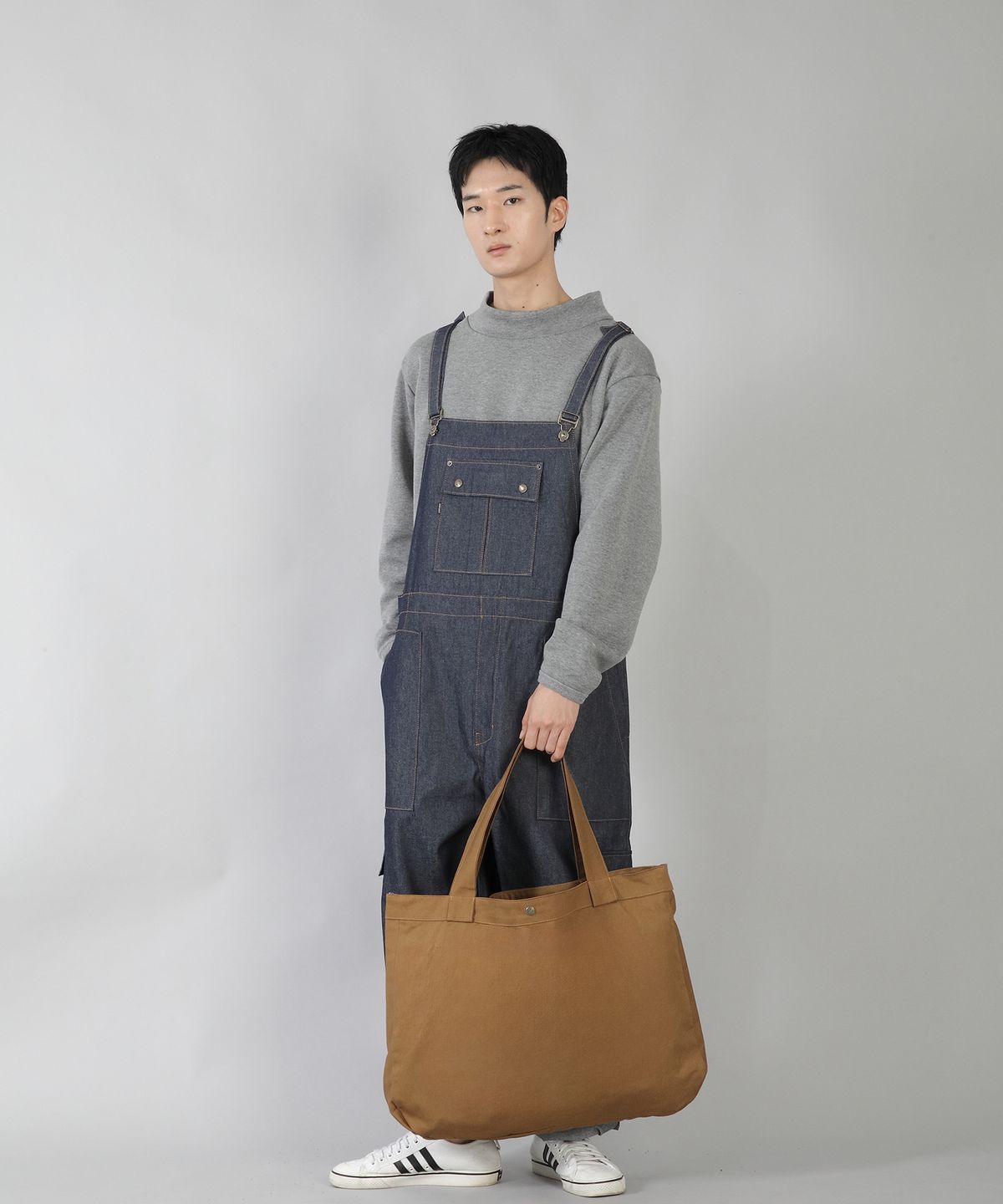 세인트크루(SAINTCREW) 라운드 볼륨 무지 에코백 RVS-147 카멜