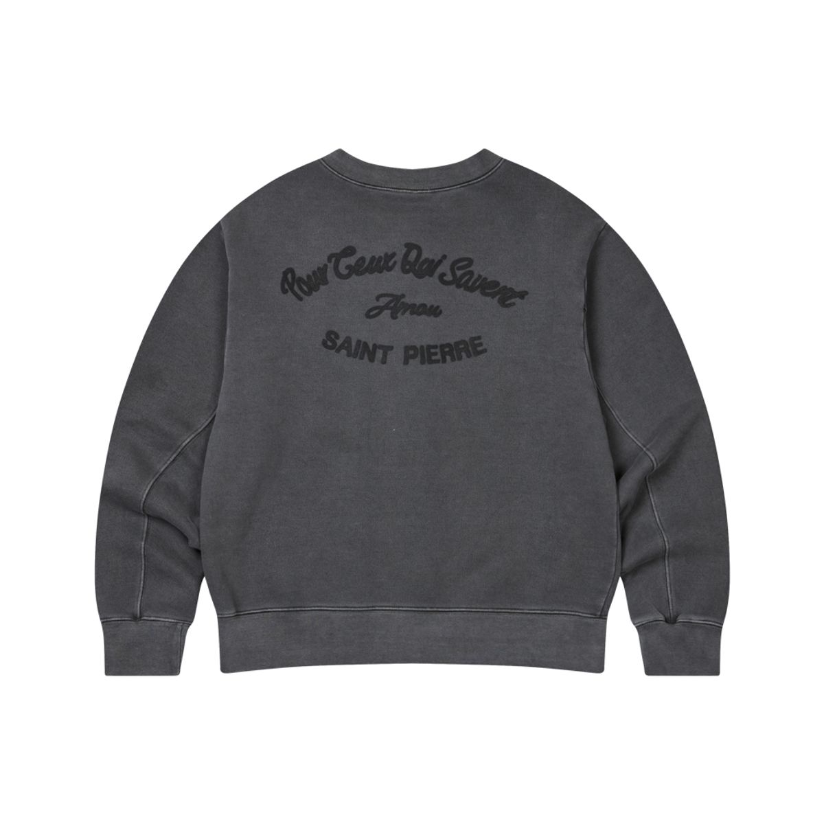 아모우(AMOU) AMOU Pigment Sweat Cardigan CHACOL GRAY