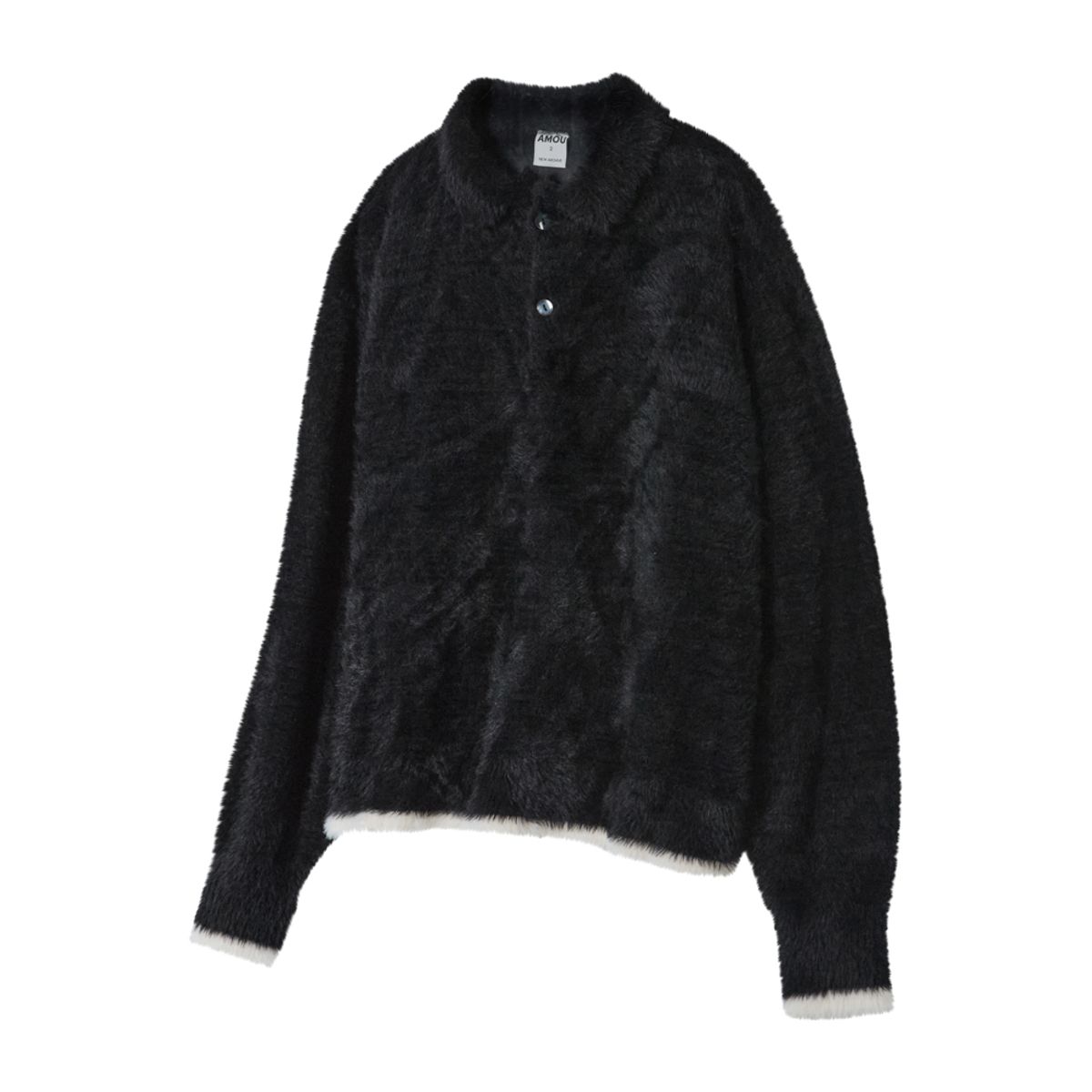 아모우(AMOU) Mohair Washable Kara knit BLACK