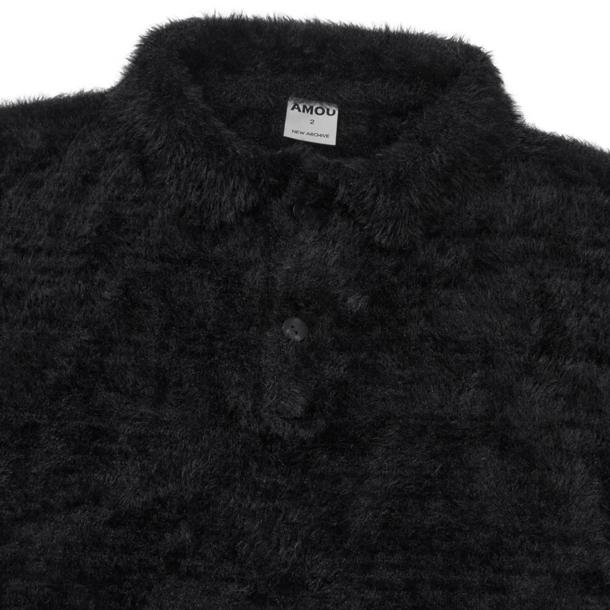 아모우(AMOU) Mohair Washable Kara knit BLACK