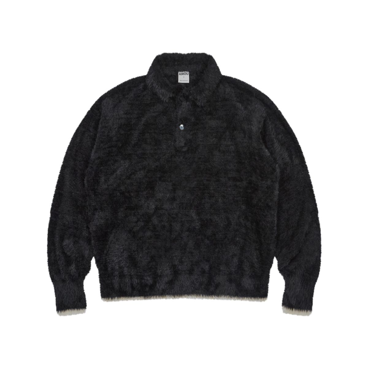 아모우(AMOU) Mohair Washable Kara knit BLACK