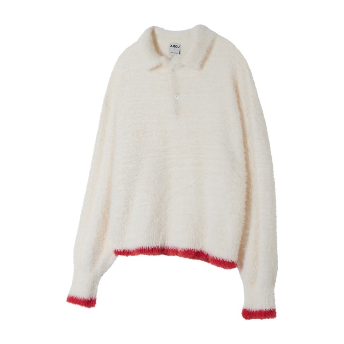 아모우(AMOU) Mohair Washable Kara knit IVORY