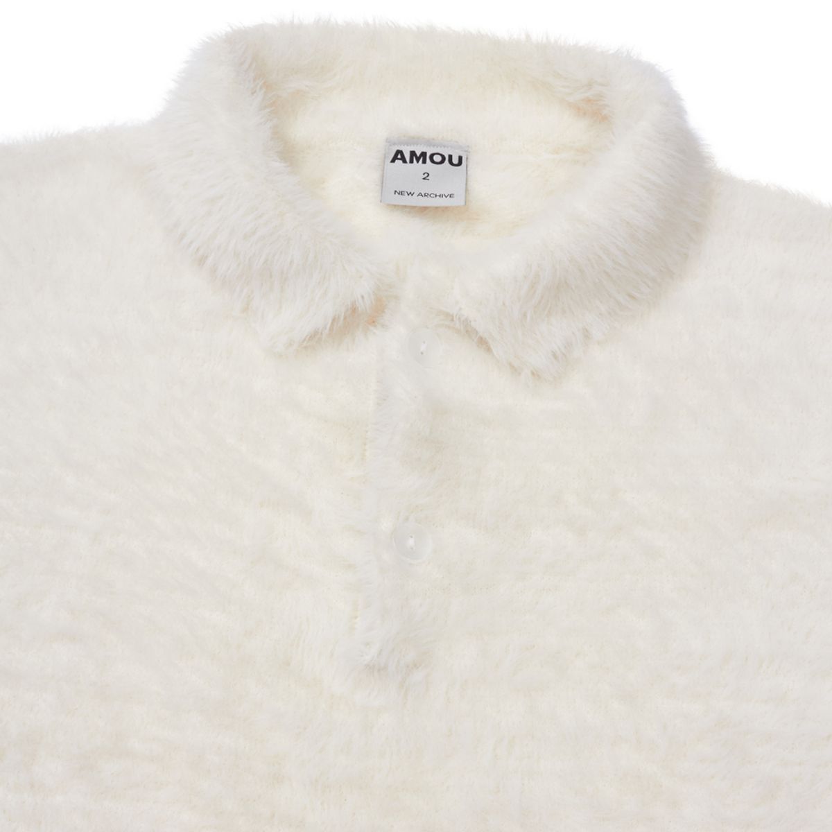 아모우(AMOU) Mohair Washable Kara knit IVORY