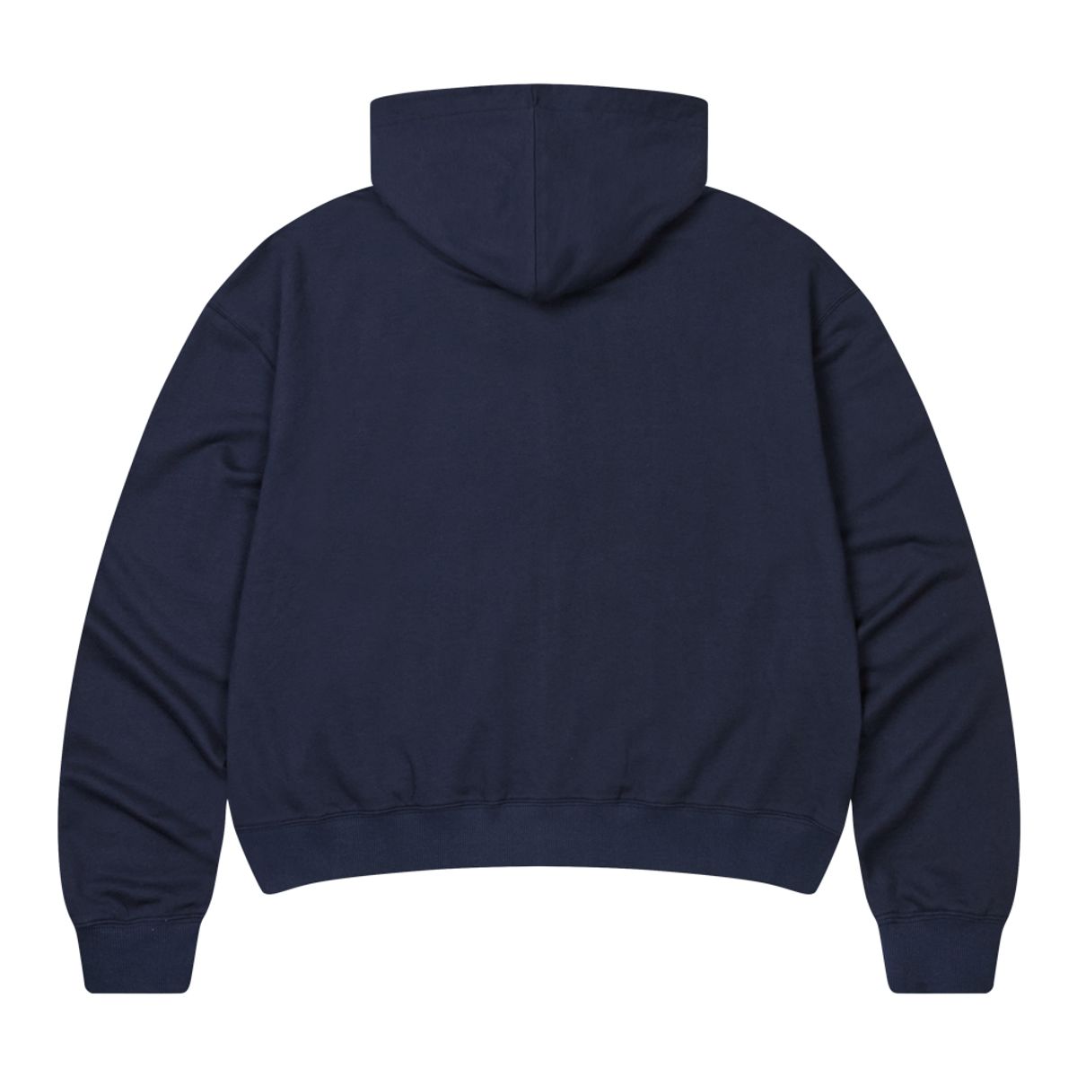 아모우(AMOU) Dancing Circle Crop Hoodie Zip-up NAVY