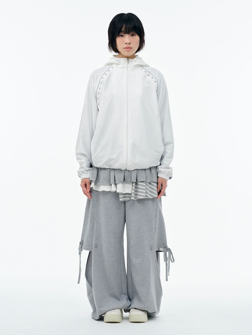 MUSINSA | TUOMIO DOUBLE LAYERED SWEATPANTS [HEATHER GREY]