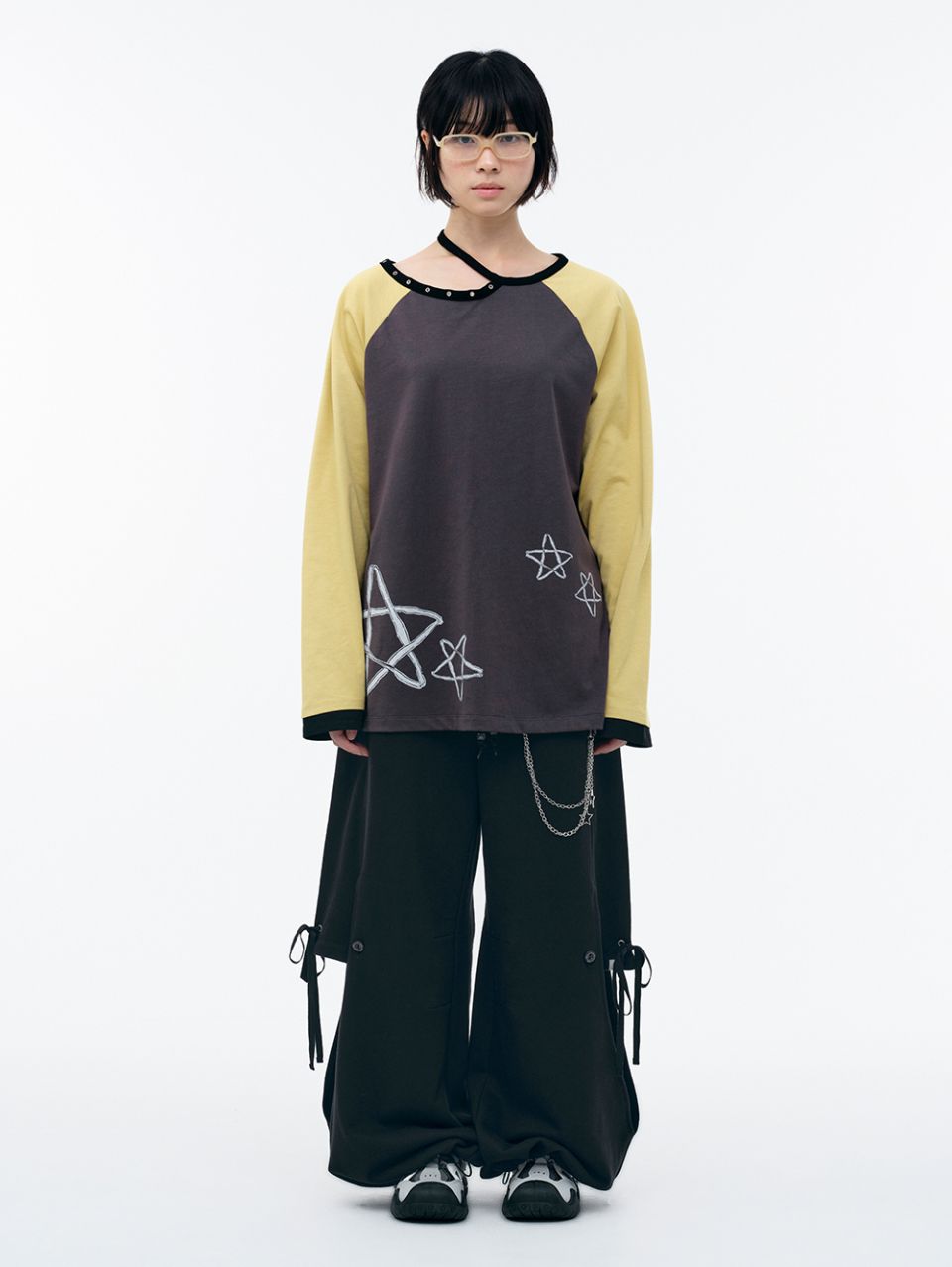 MUSINSA | TUOMIO DOUBLE LAYERED SWEATPANTS [BLACK]