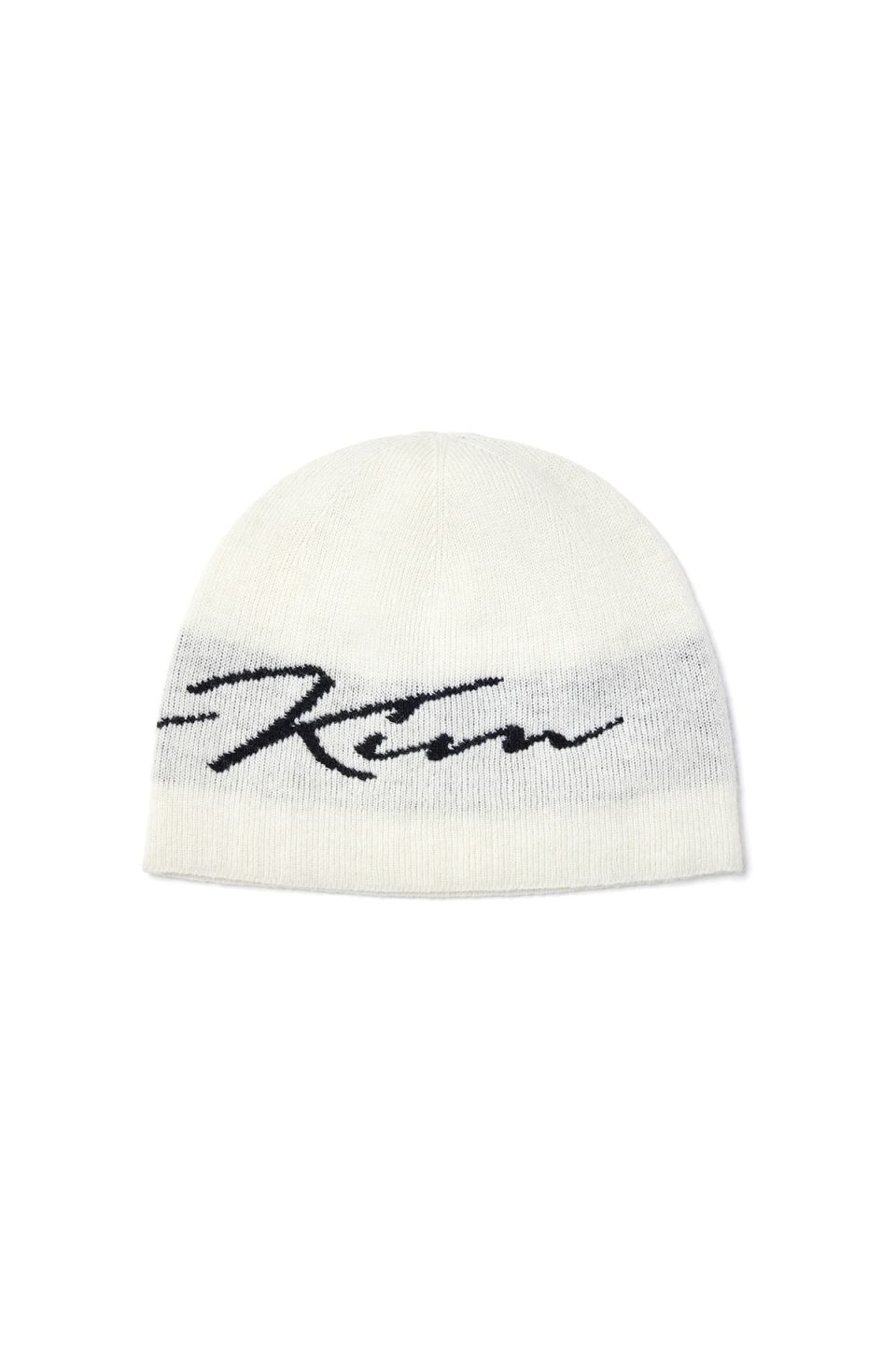 MUSINSA公式 | MATIN KIM MATIN LOGO SCRIPT BEANIE IN IVORY