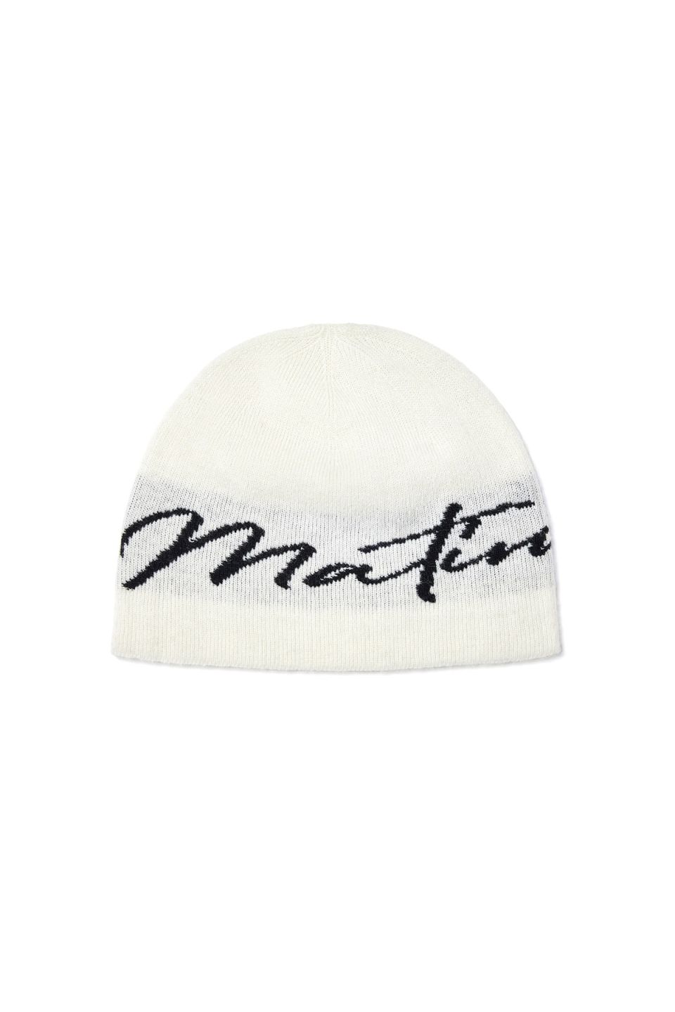 MUSINSA公式 | MATIN KIM MATIN LOGO SCRIPT BEANIE IN IVORY