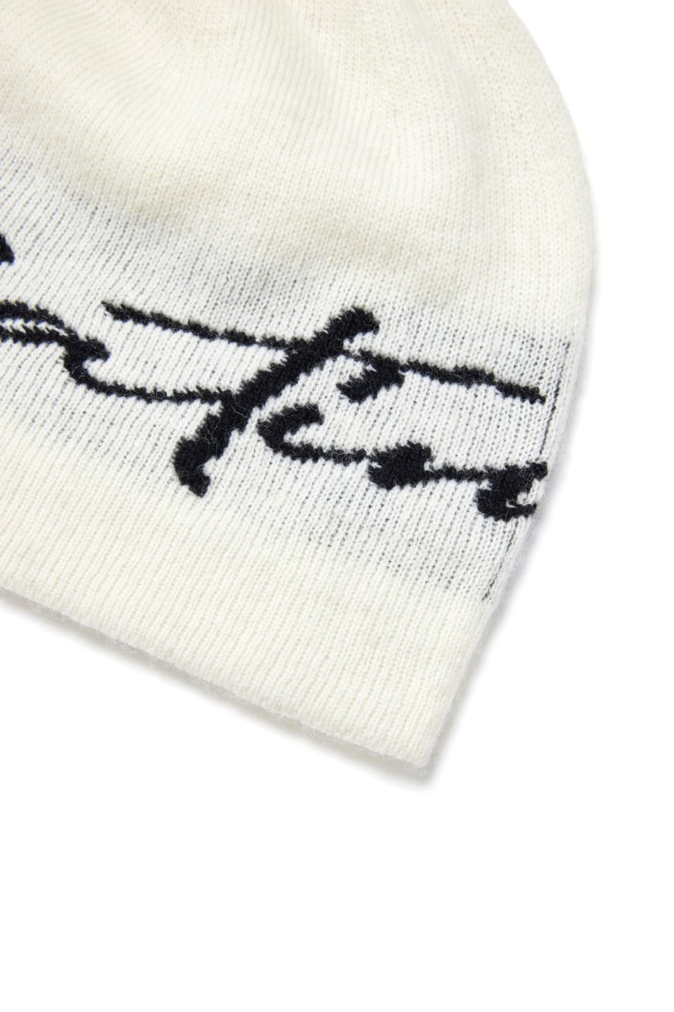 Matinkim ビーニー Ivory MUSINSA公式 | MATIN KIM LOGO JACQUARD KNIT BEANIE IN IVORY