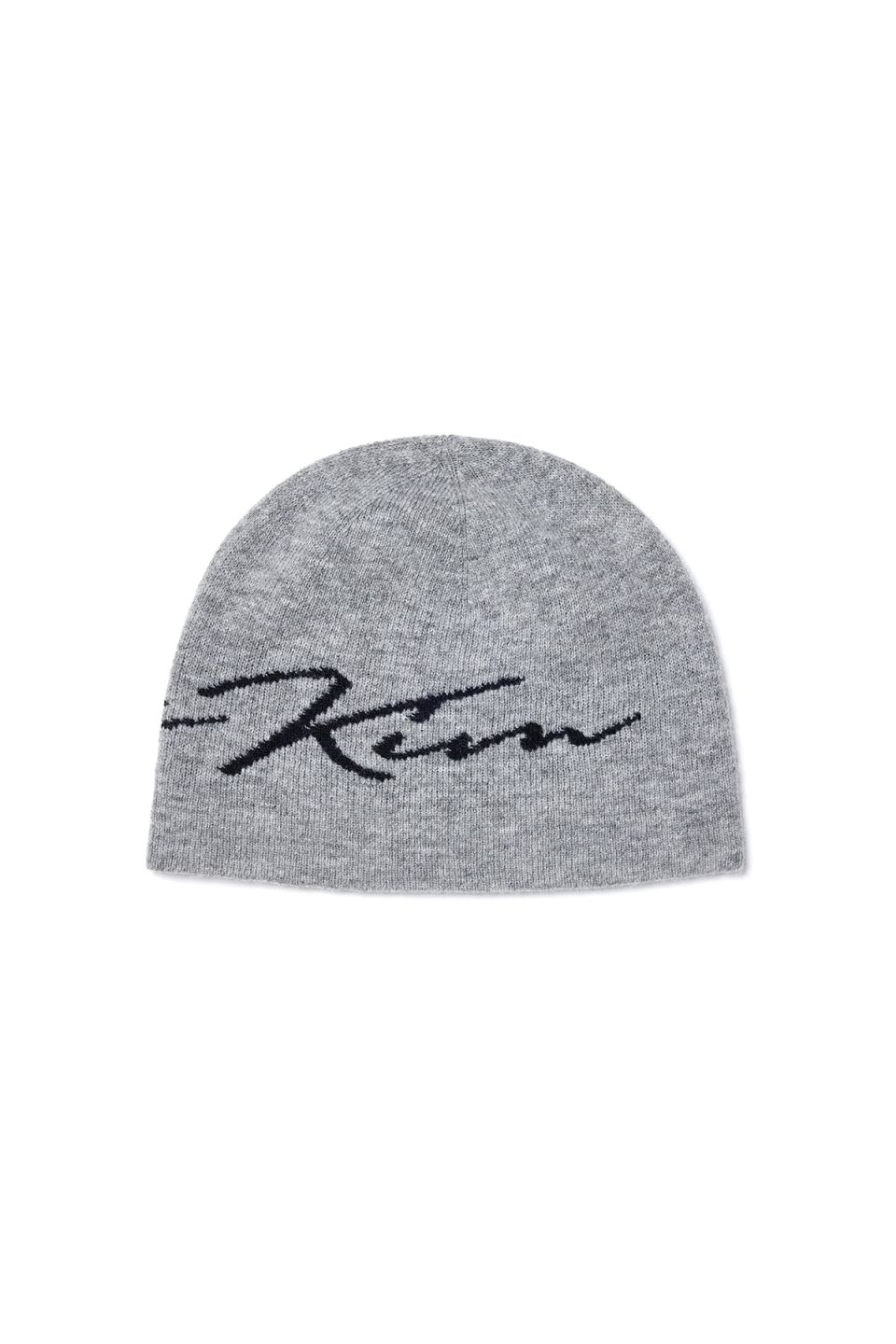 MUSINSA公式 | MATIN KIM MATIN LOGO SCRIPT BEANIE IN GREY