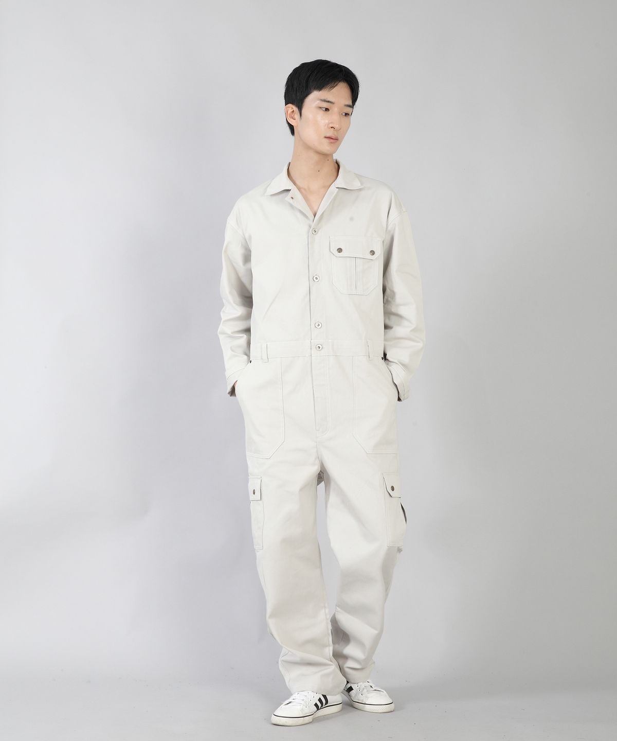 세인트크루(SAINTCREW) 헤리티지 미케닉 카고 점프슈트 HMC-528 라이트실버