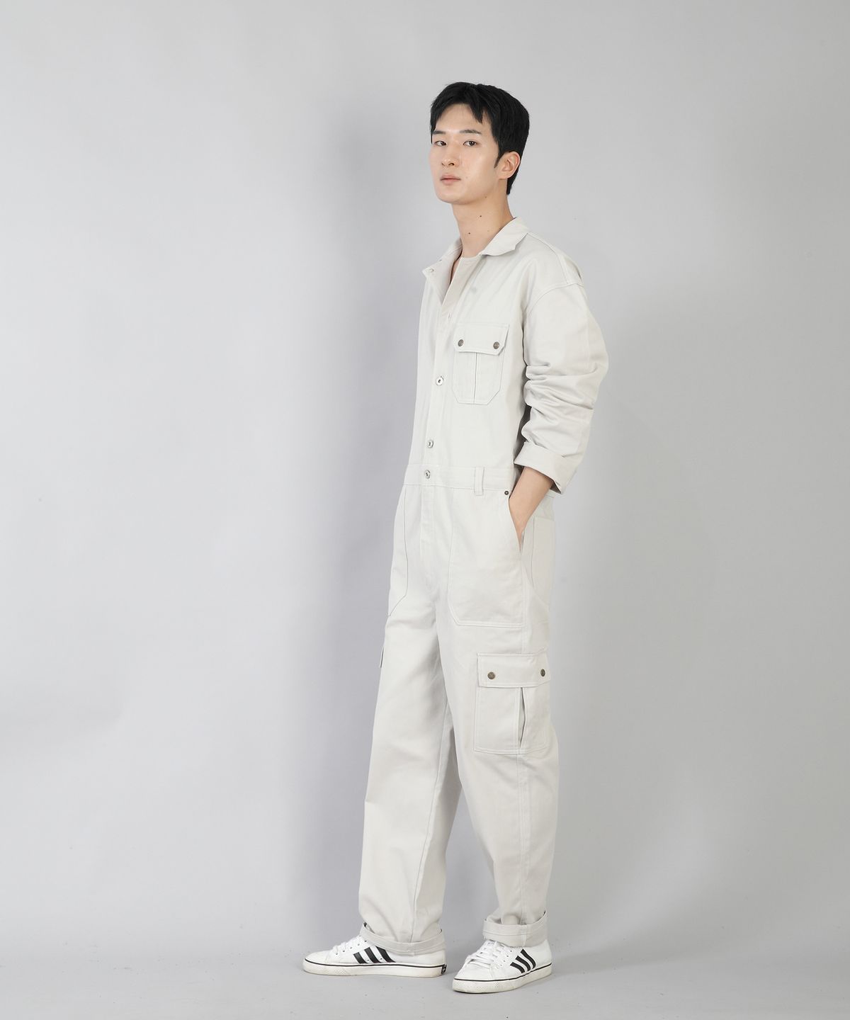 세인트크루(SAINTCREW) 헤리티지 미케닉 카고 점프슈트 HMC-528 라이트실버