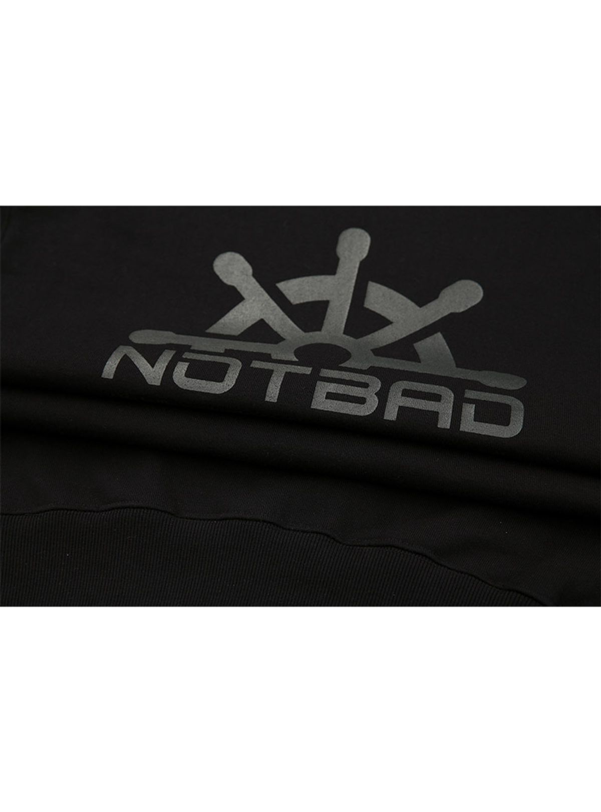 낫배드코리아(NOTBAD KOREA) 백나염 맨투맨 - Black