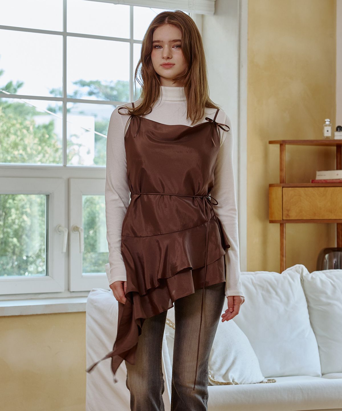 아리킴(ARIKIM) NYX MINI DRESS / BROWN
