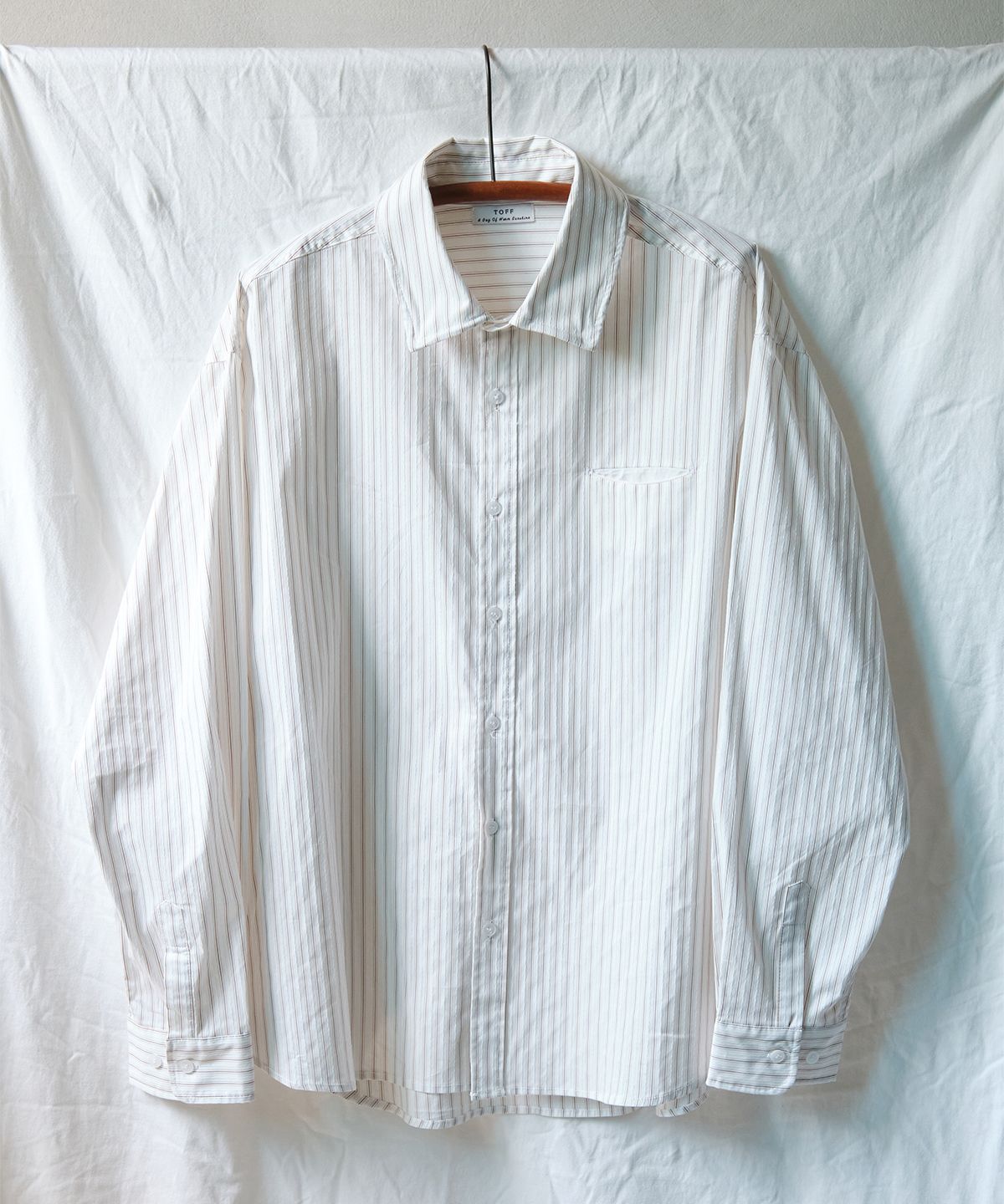 토프(TOFF) Stripe wire shirts (Ivory brown)