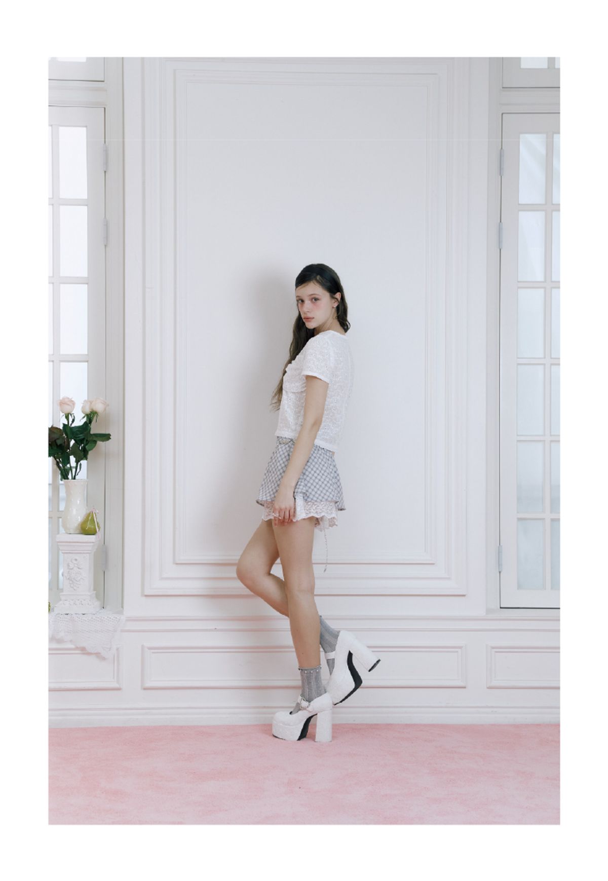민네(MINNNE) 쁘띠 레이어드 스커트 (퍼플)