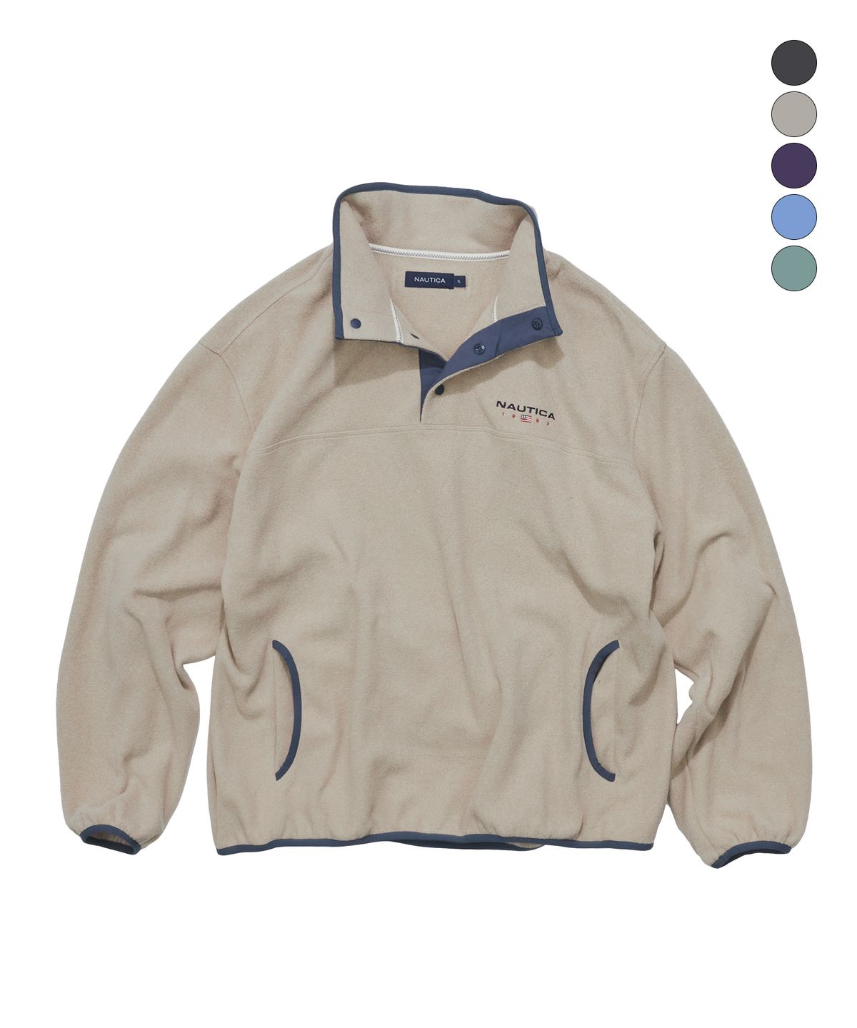 노티카(NAUTICA) 83플래그 폴라 버튼 풀오버(5colors) NFL2366