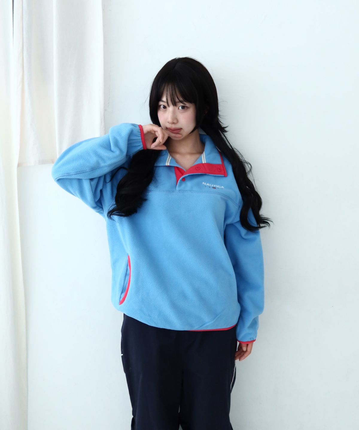 노티카(NAUTICA) 83플래그 폴라 버튼 풀오버(5colors) NFL2366