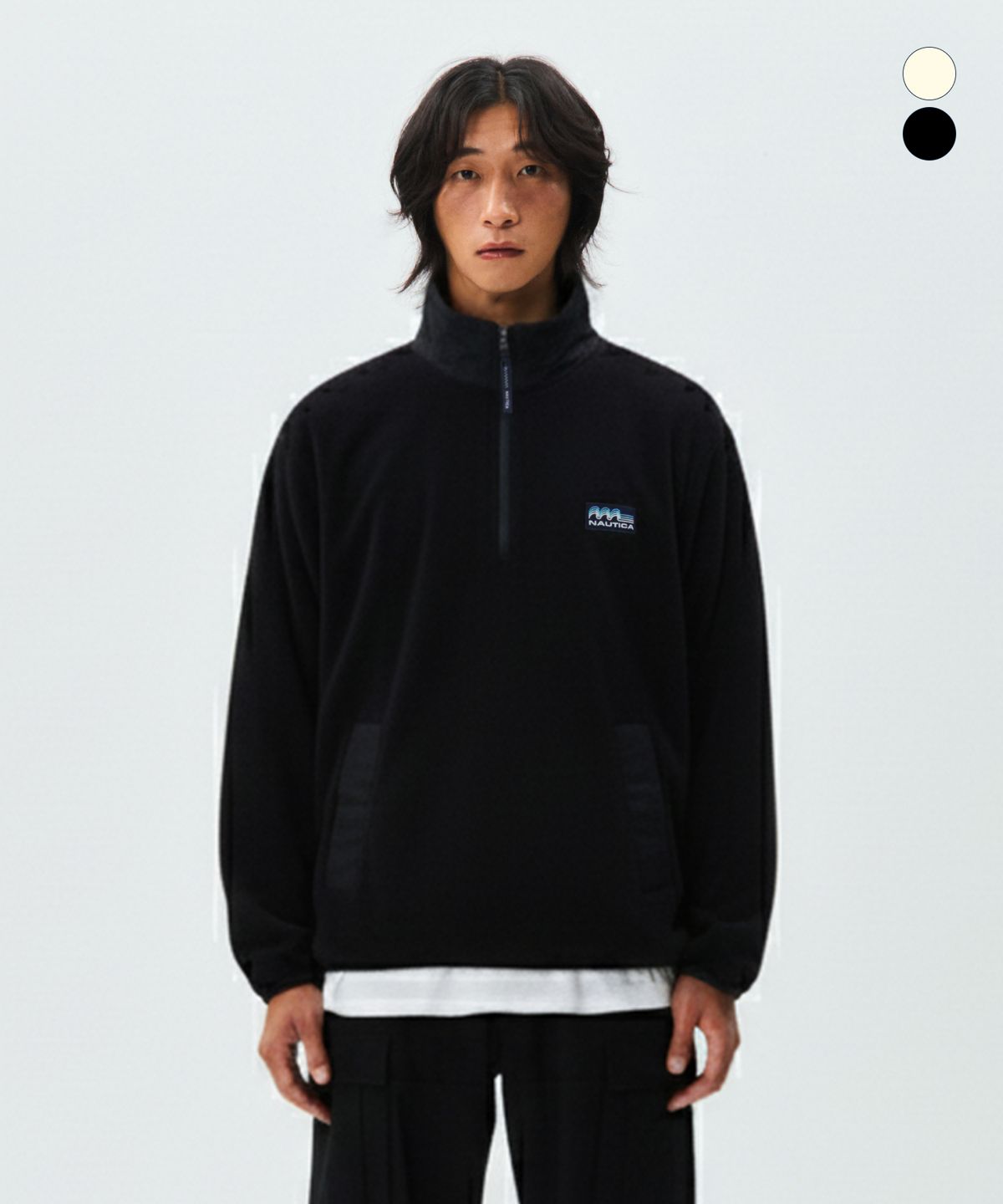 노티카(NAUTICA) 웨이브 폴라 패치워크 풀오버 NFL2115
