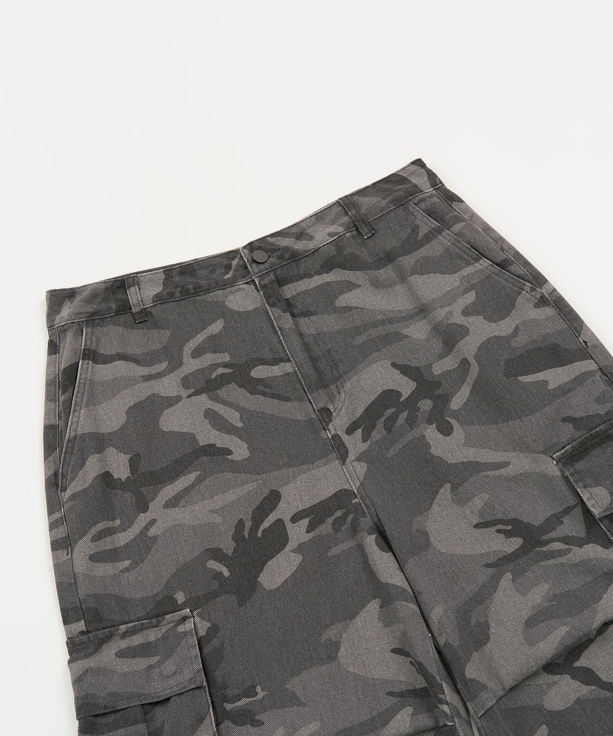 토피(TOFFEE) 카모 와이드 코튼 팬츠 (GREY)