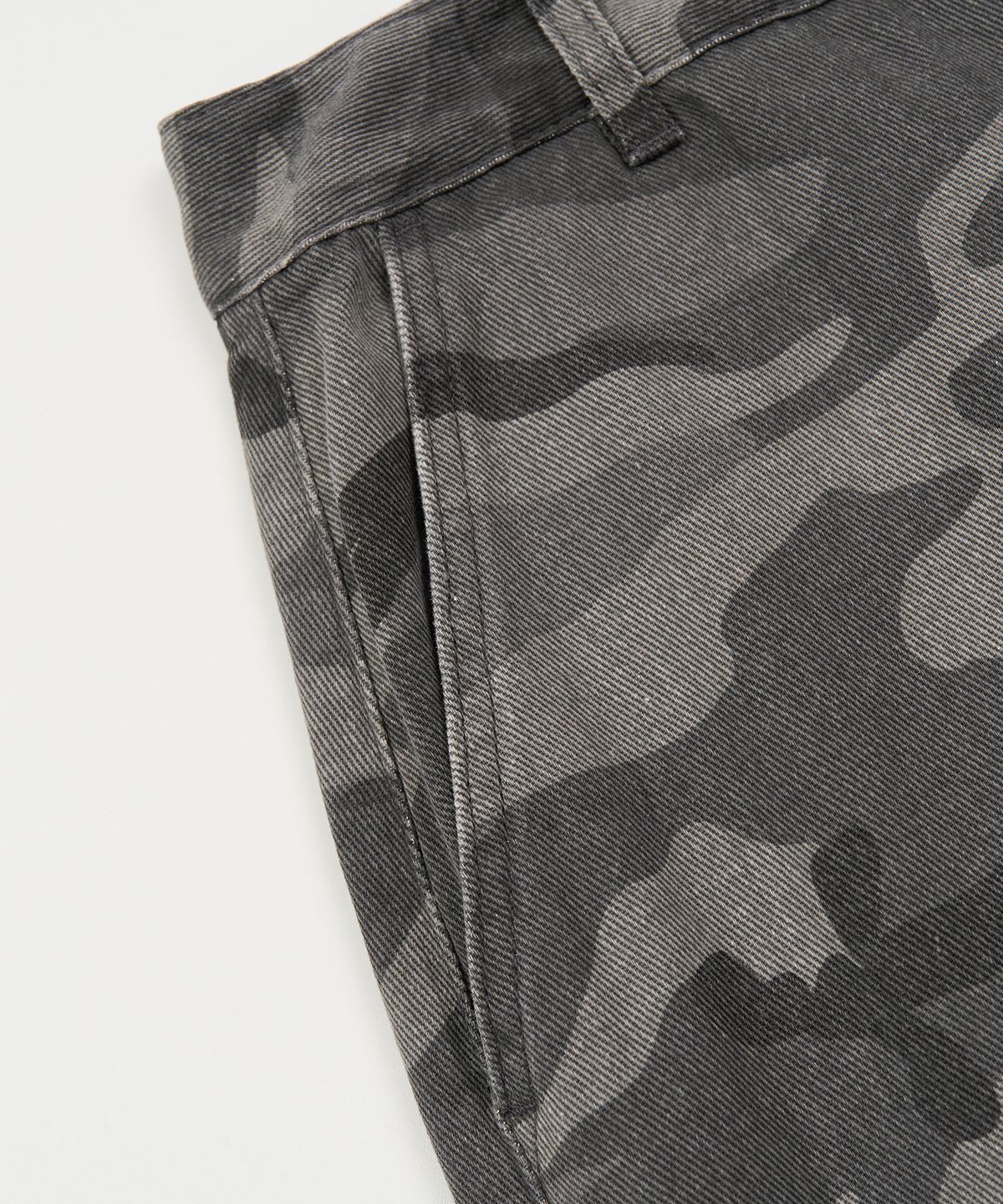 토피(TOFFEE) 카모 와이드 코튼 팬츠 (GREY)