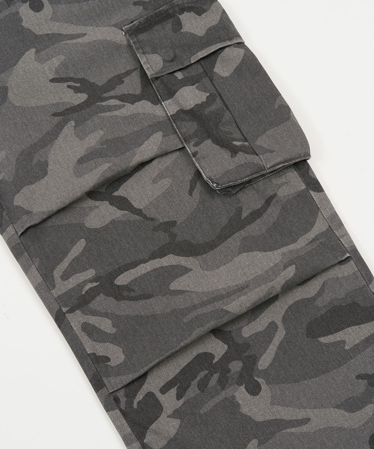 토피(TOFFEE) 카모 와이드 코튼 팬츠 (GREY)